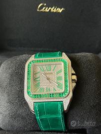 Santos De Cartier 100 XL Diamond verde