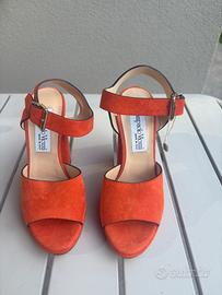 Sandali con tacco arancioni