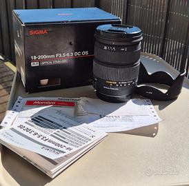 Obiettivo Sigma 18-200 F3.5-6.3 DC OS
