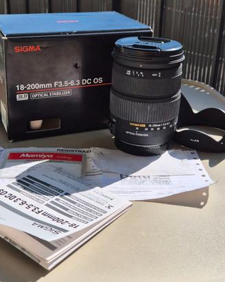 Obiettivo Sigma 18-200 F3.5-6.3 DC OS