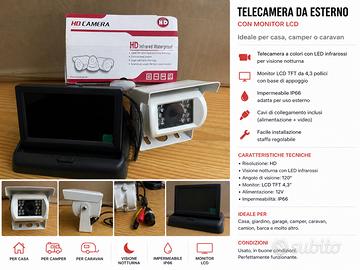 Telecamera Esterna HD con Monitor LCD