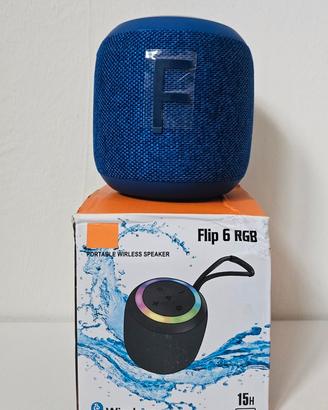 Cassa Speaker Bluetooth Portatile Flip 6 RGB - Blu
