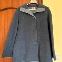 cappotto grigio donna con cintura