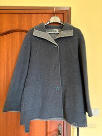 cappotto grigio donna con cintura