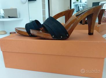 zoccoli in legno kiara shoes neri n.38