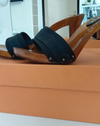 zoccoli in legno kiara shoes neri n.38