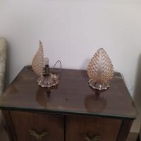 Coppia abatjour in vetro Murano anni 1950