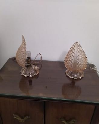 Coppia abatjour in vetro Murano anni 1950