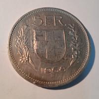moneta da 5 franchi svizzeri.