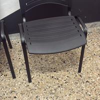 N. 7 sedie nere con ribaltina