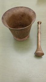 MORTAIO PIU PESTELLO IN OTTONE 