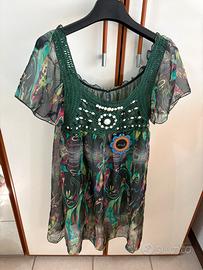 Blusa con stampa astratta Annamoda Più taglia XXL