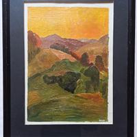 dipinto a olio su carta