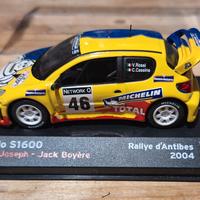 Peugeot 206 WRC scala 1/43 pilota Valentino Rossi