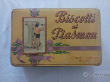 scatola latta vintage plasmon