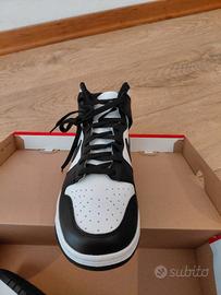 Nike Dunk High Retro Bianco Nero Taglia 46 