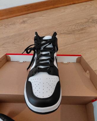 Nike Dunk High Retro Bianco Nero Taglia 46 