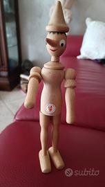 Pinocchio in legno  25 volto dipinto