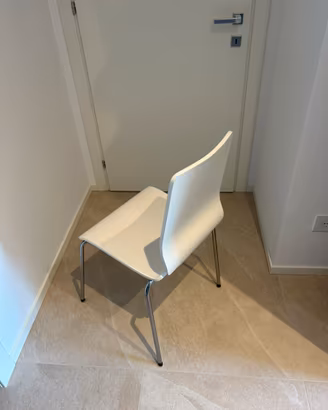 Sedia in legno bianca