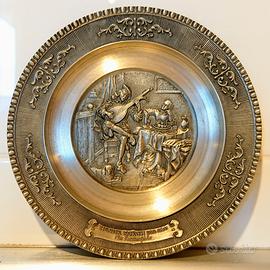 Piattino tedesco peltro collezione vintage