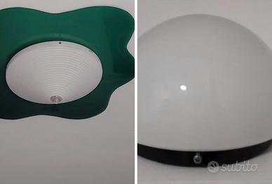 2 Plafoniere una plexiglass e una vetro