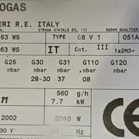 tecnogas TL63WS e altre cucine a gas, set ricambi