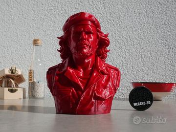 Busto Che Guevara "ROSSO RIVOLUZIONARIO" lucido