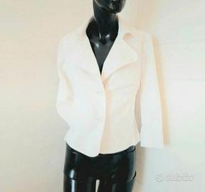 CARLA G. Giacca bianca, maniche 3/4, tg.M  donna 