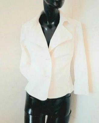 CARLA G. Giacca bianca, maniche 3/4, tg.M  donna 