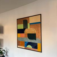 Quadro astratto acrilico grande - 105,5×115,5 cm