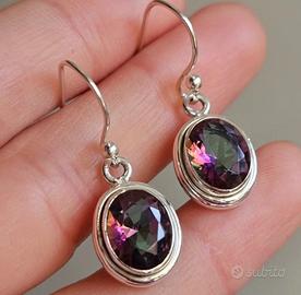 Orecchini in argento 925 e Topazio mistico 