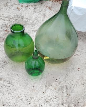 damigiane in vetro verde 220 trattabile