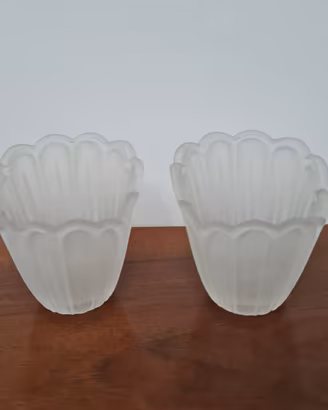 Coppia Paralumi/Applique Vetro Stile Antico