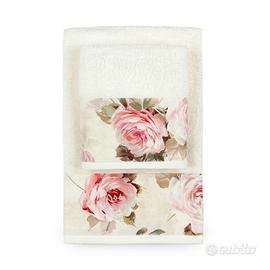 Set asciugamani 1+1 in spugna