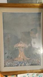 Raffaele Barscigliè La giostra, tela 50x70, cornic