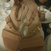 Sandali pelle beige N 37