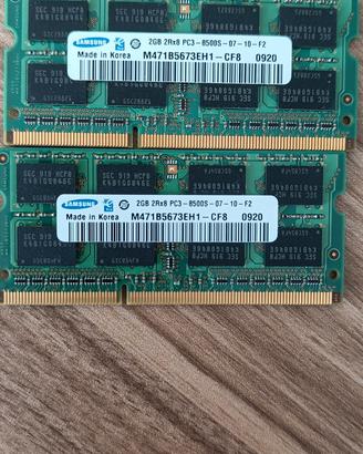 RAM DDR 3 coppia da 2GB - PC portatile 