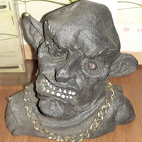 Modellino fantasy testa Orco malvagio evils goblin