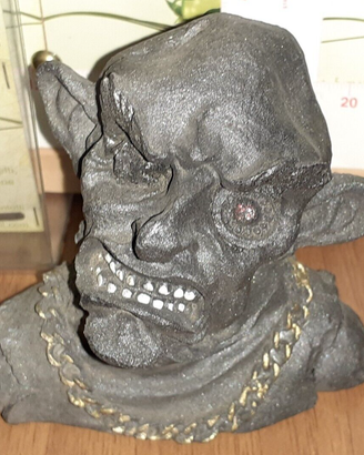 Modellino fantasy testa Orco malvagio evils goblin