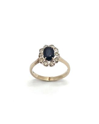 Anello oro bianco e diamanti