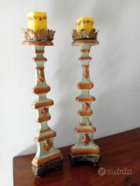 Coppia candelabri meta' '700 lucchesi