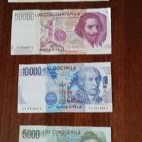 BANCONOTE LIRE 5,10,50 e 100MILA LIRE