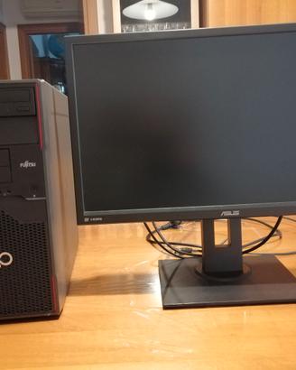 PC Fujitsu + Monitor Asus NUOVISSIMI