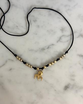 collana simil dodo con ciondolo oro 18k