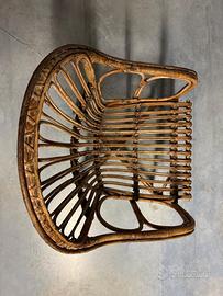 Poltrona giunco 53x74 h seduta 41 h  schienale 77