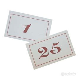 Segnaposto Numeri  1 -25 Segna posto Set 50 pezzi