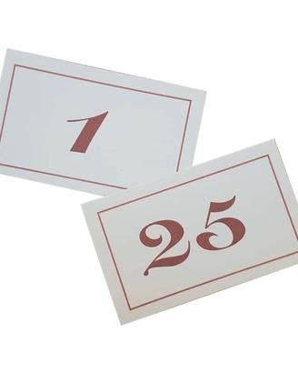 Segnaposto Numeri  1 -25 Segna posto Set 50 pezzi