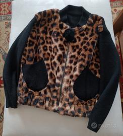 giacchina o golfino  pelliccia sintetica leopardat