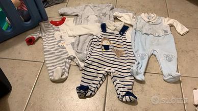 Set pagliacetti tute autunno inverno neonato 1-3 m