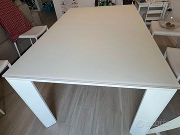 Tavolo ALTEA 140(200)x90 vetro bianco temperato